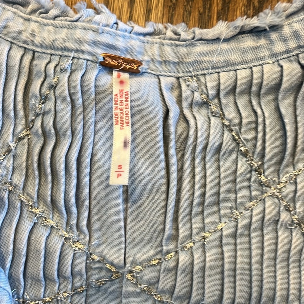 Free People Light Blue Floral Dress - Picture 6 of 8